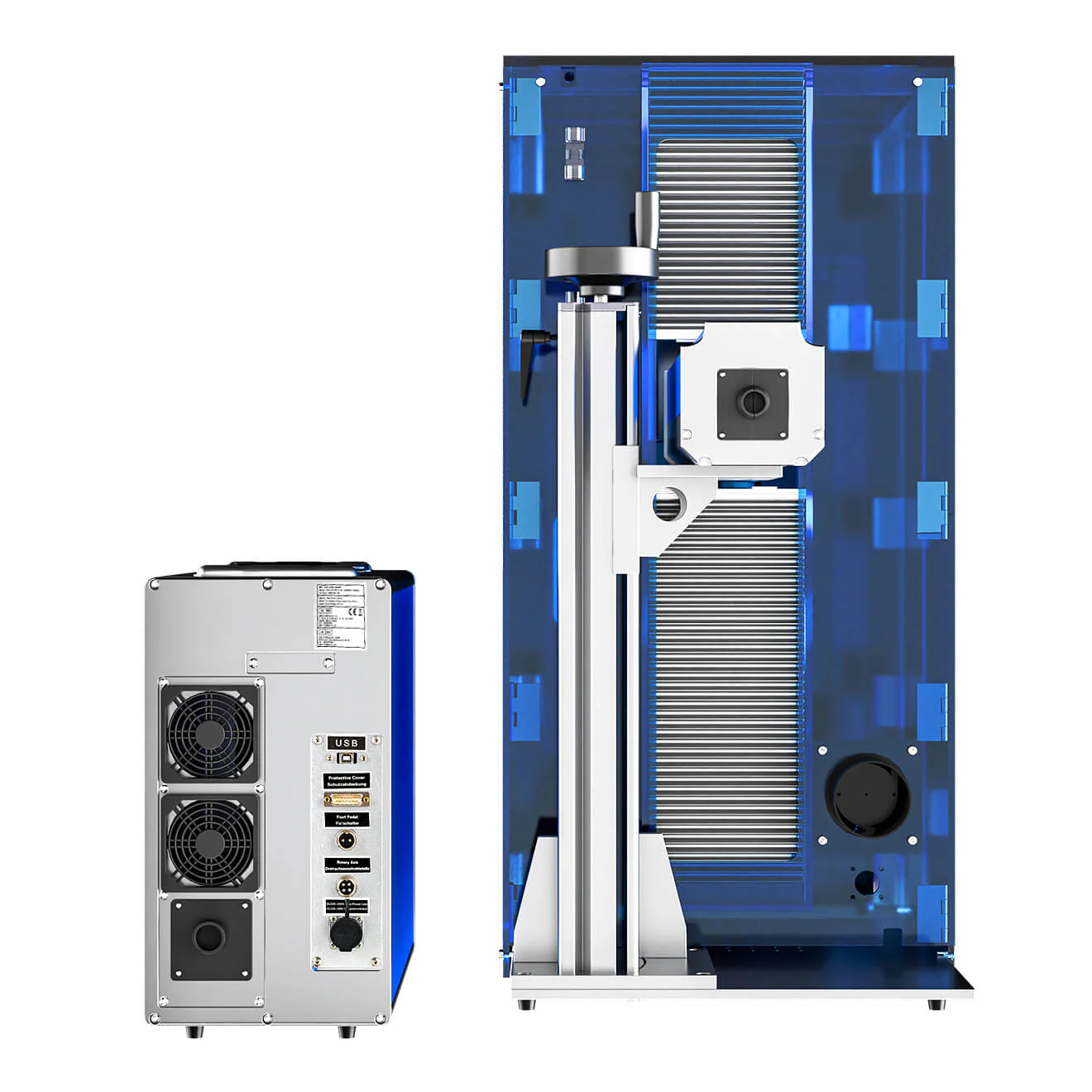 50W Marqueur Laser à Fibre avec zone de travail de 200×200mm, Graver sur Métal | F-50 - Image 3