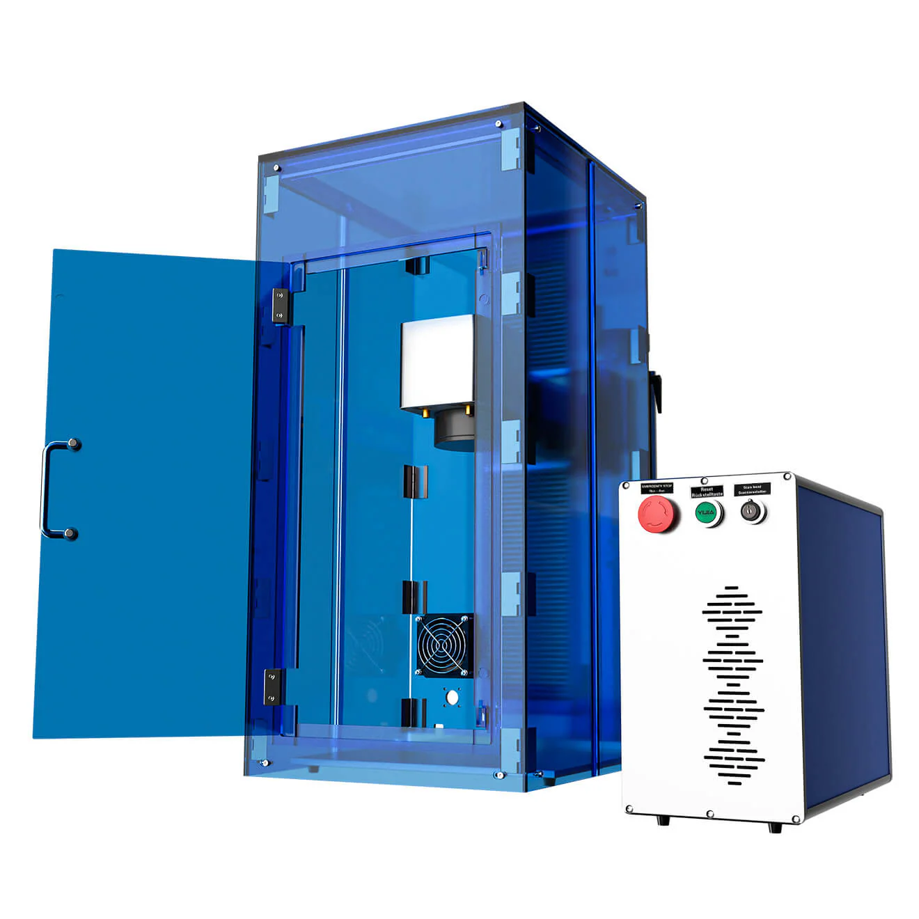 50W Marqueur Laser à Fibre avec zone de travail de 200×200mm, Graver sur Métal | F-50 - Image 4