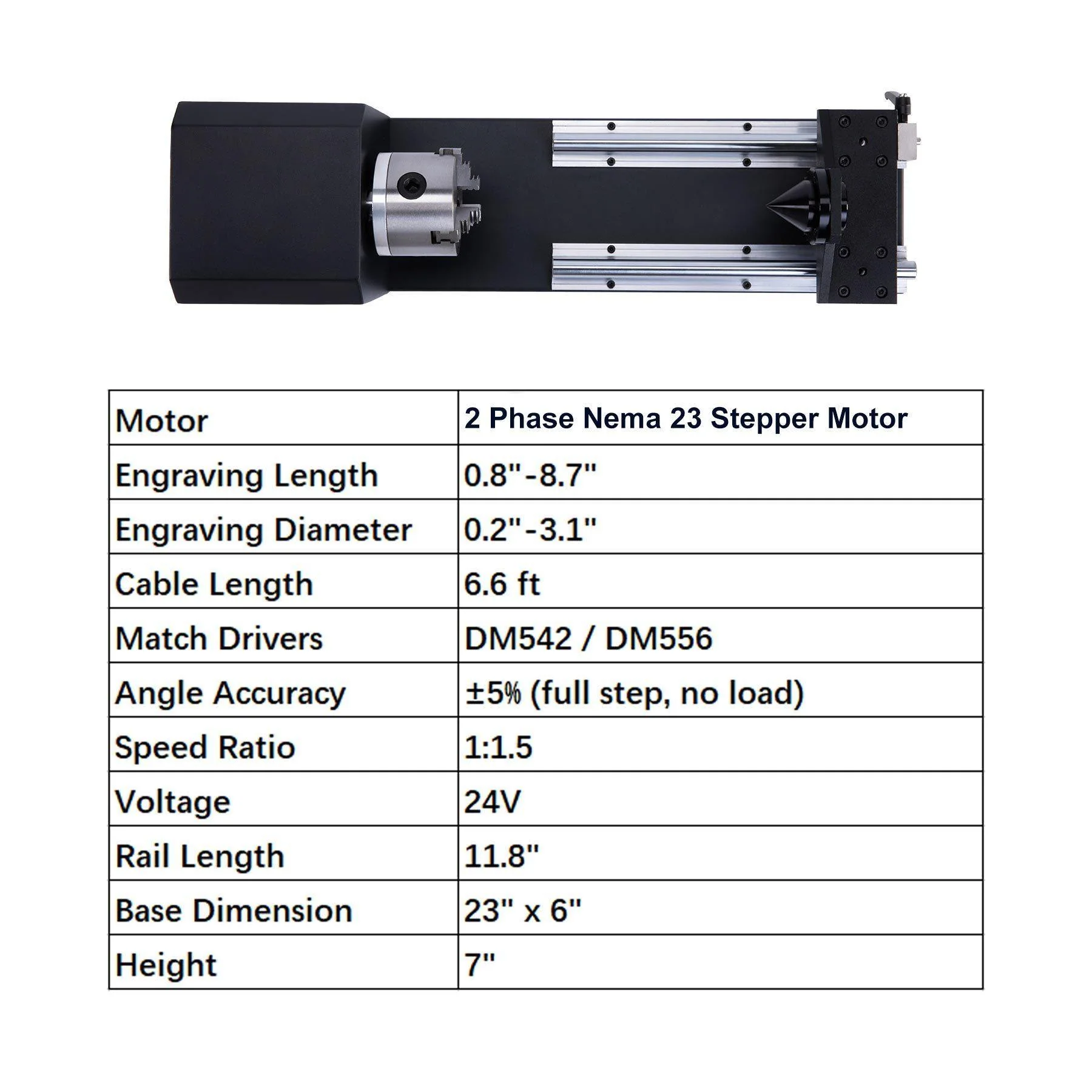 Axe Rotatif avec Mandrin à Mâchoires pour Graveurs Laser CO2 50W+ - Image 4