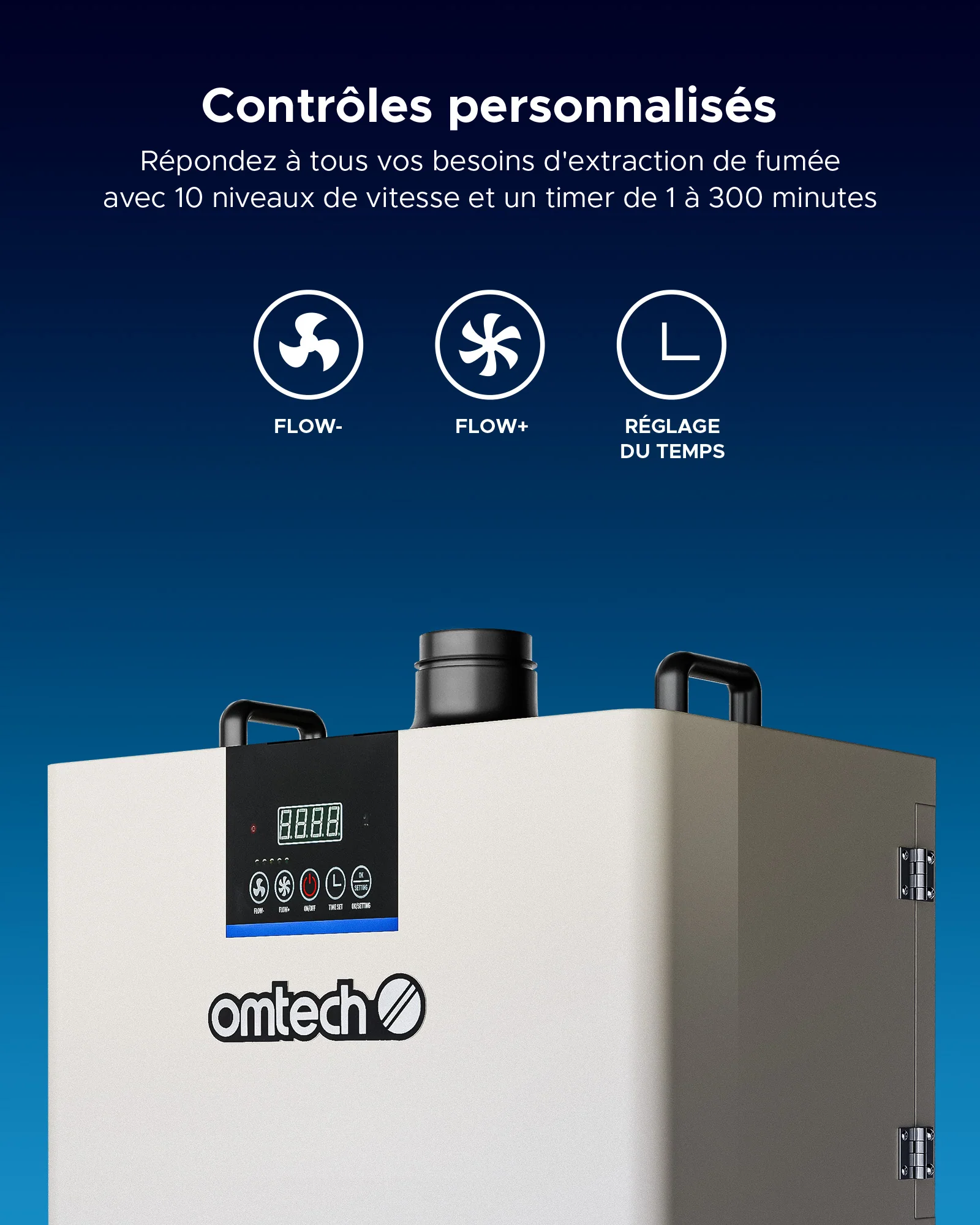 Extracteur de fumée 300W avec filtre 4 couches pour découpeuse laser | LSP-300 - Image 5