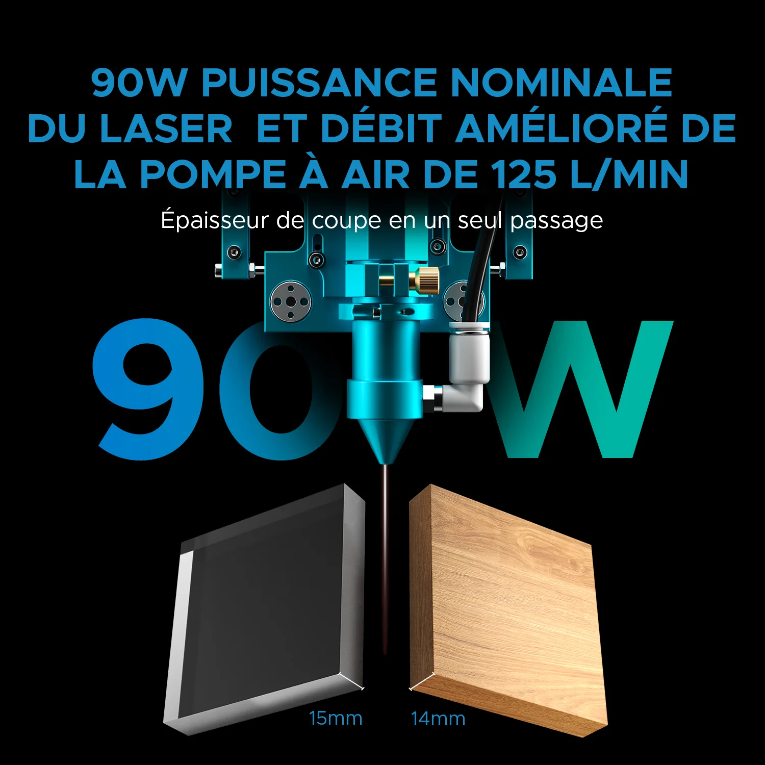 90W Graveur et découpeur laser CO2 avec 600x900mm Zone de Travail, Autofocus |  Pronto-40 - Image 8