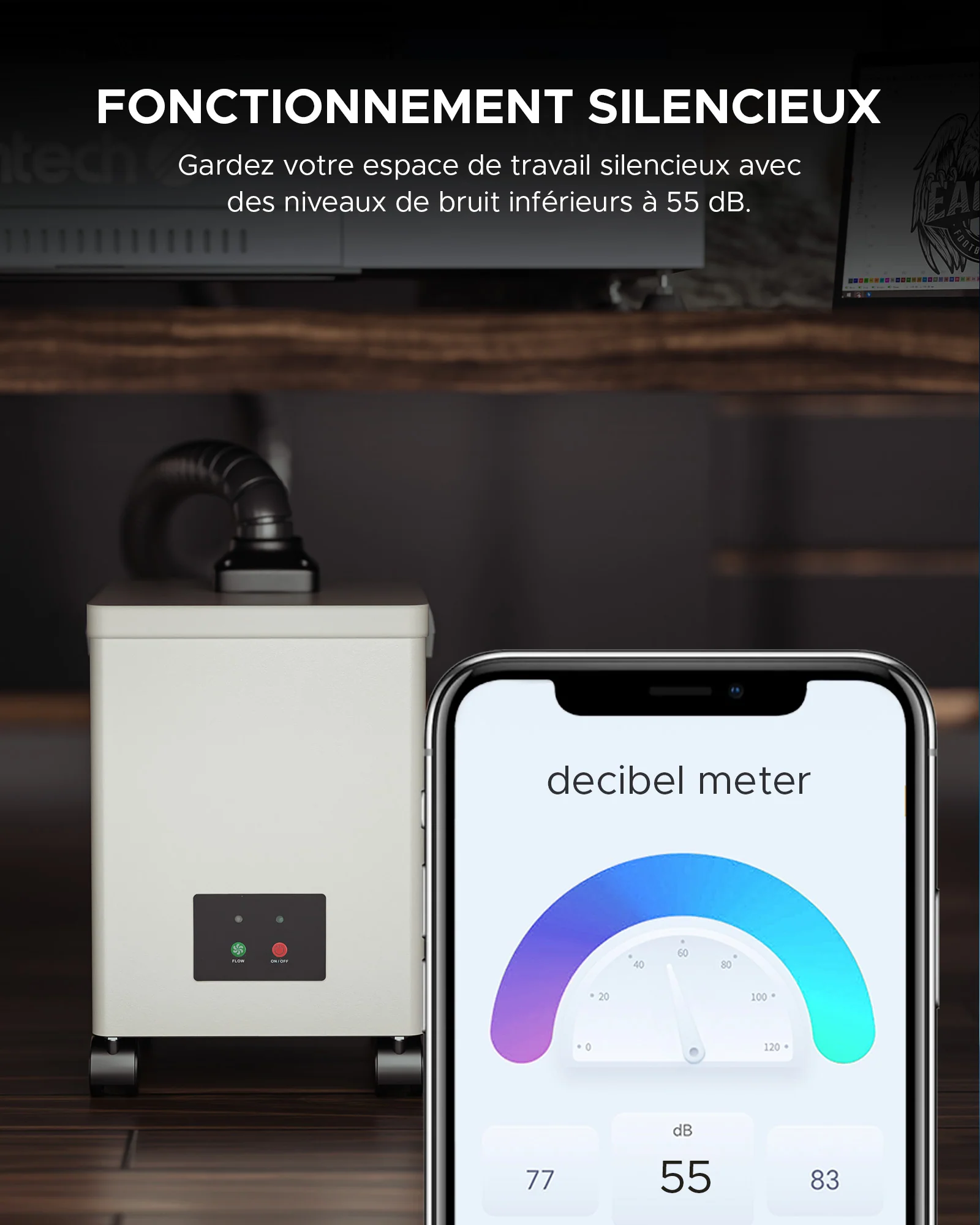 Extracteur de Fumée avec Filtre à 3 Couches et une Hotte d'Aspiration | LSP-0180 - Image 7